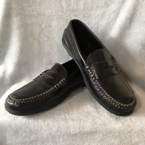 Men’s new TB Phelps black leather driving moccasins loafers, size 9.5 wide